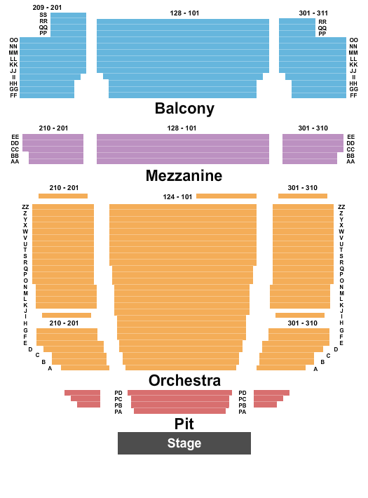 Popejoy Hall The Bodyguard Seating Chart